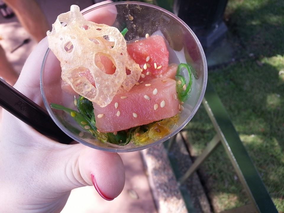 Tuna Poke from the Hawaii booth at Food Fest 2014
